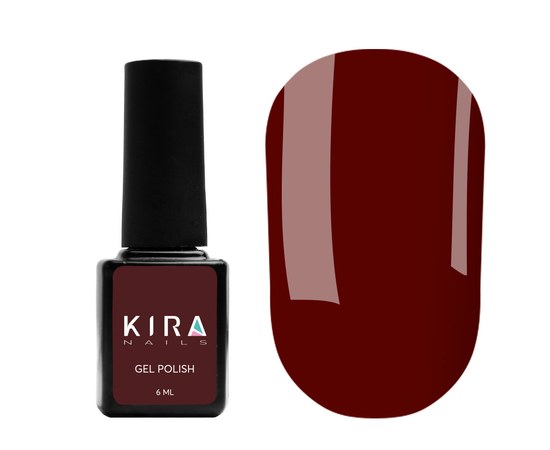 Изображение  Гель-лак Kira Nails №034 (темный красный, эмаль), 6 мл, Цвет: 034