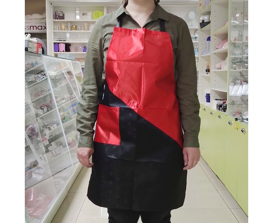 Изображение  Hairdresser's apron red-black