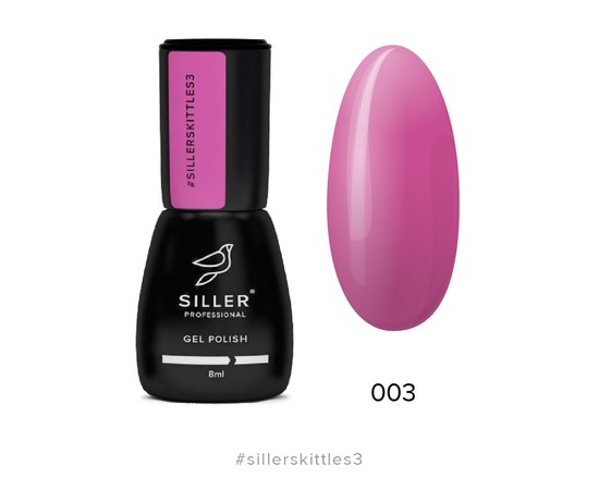 Зображення  Гель-лак для нігтів Siller Professional Skittles 8 мл №003 рожевий, Цвет №: 003