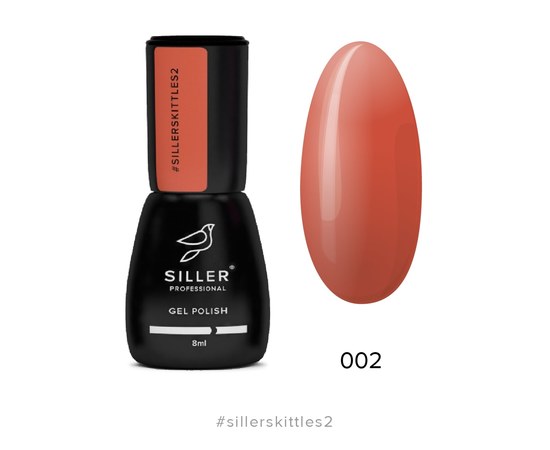 Зображення  Гель-лак для нігтів Siller Professional Skittles 8 мл №002 морквяний, Цвет №: 002