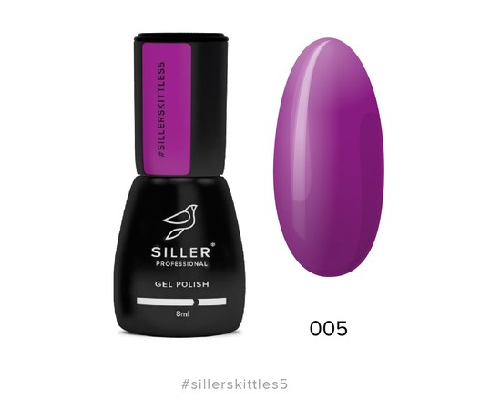 Изображение  Гель-лак для ногтей Siller Professional Skittles 8 мл, № 005 сливовый, Цвет №: 005