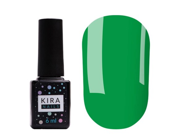 Зображення  Гель-лак Kira Nails №028 (зелений, емаль), 6 мл, Цвет №: 028