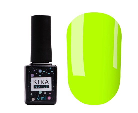 Изображение  Gel Polish Kira Nails No. 123 (light green, neon), 6 ml, Color No.: 123