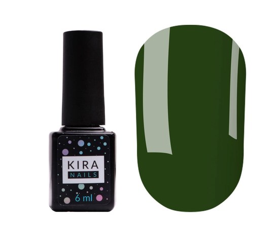 Зображення  Гель-лак Kira Nails №148 (темно-зелений, емаль), 6 мл, Цвет №: 148
