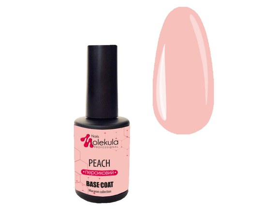 Изображение  Base for gel polish Molekula BASE Color Peach 12 ml, peach