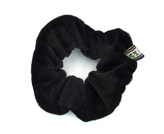 Изображение  Velvet scrunchie, black