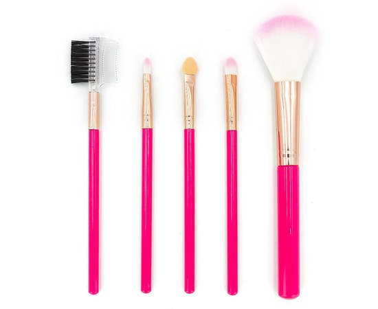 Изображение  Set of synthetic YRE makeup brushes 5 pcs, assorted color