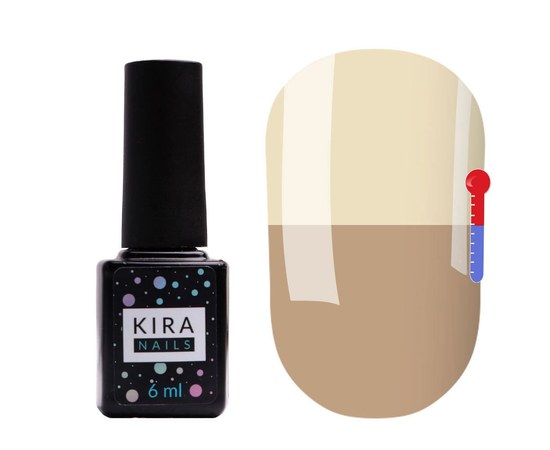Изображение  Thermo gel polish Kira Nails No. T02 (pink-brown, creamy when heated), 6 ml, Color No.: 2