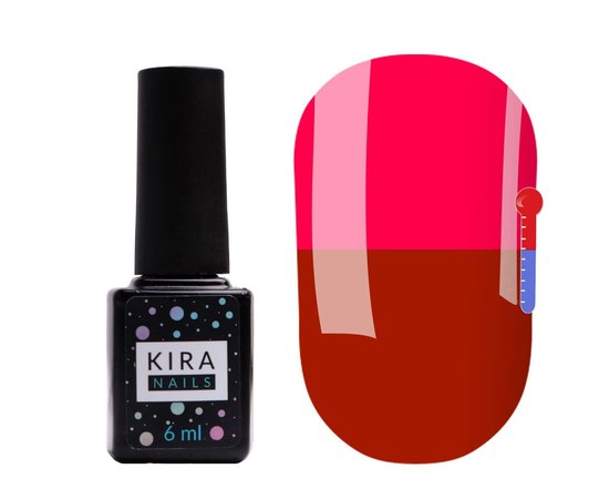 Изображение  Термо гель-лак Kira Nails №T03 (красно-коричневый, при нагревании ярко-розовый), 6 мл, Цвет №: 003