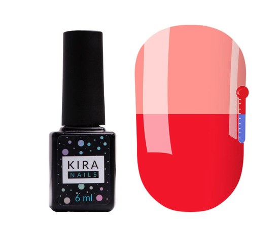 Изображение  Thermo gel polish Kira Nails No. T09 (crimson, when heated pale pink), 6 ml, Color No.: 9