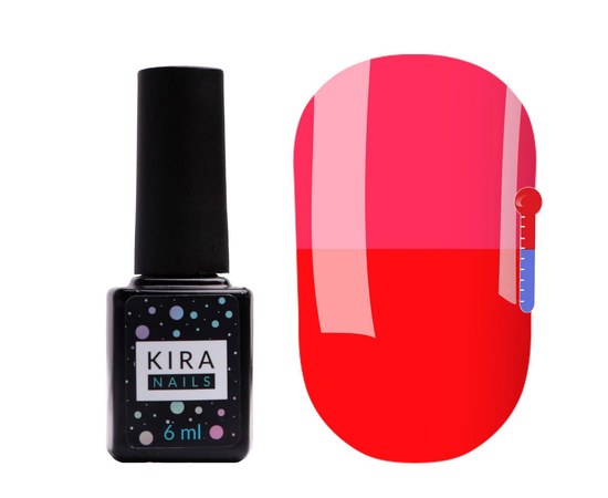 Зображення  Термо гель-лак Kira Nails №T11 (червоний, при нагріванні яскраво-рожевий), 6 мл, Цвет №: 011
