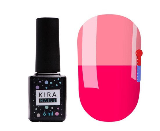 Зображення  Термо гель-лак Kira Nails №T13 (насичений темно-рожевий, при нагріванні яскраво-рожевий), 6 мл, Цвет №: 013