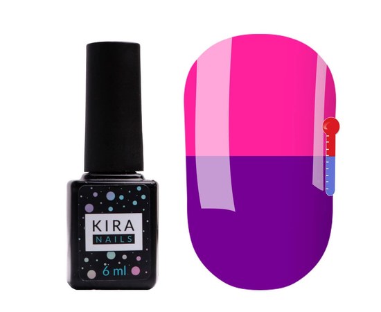 Изображение  Термо гель-лак Kira Nails №T22 (сине-фиолетовый, при нагревании темно-розовый), 6 мл, Цвет №: 022