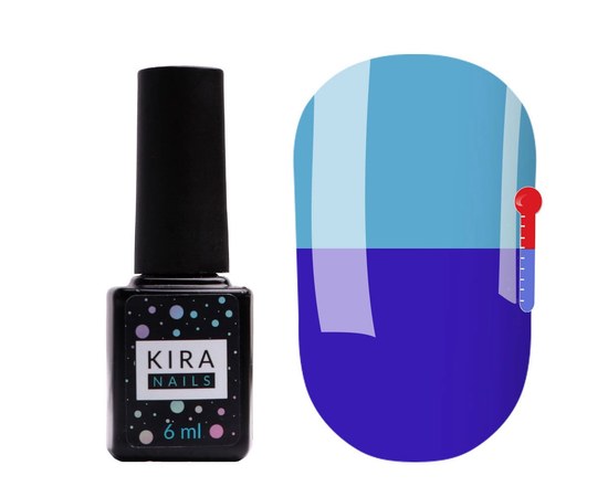 Изображение  Термо гель-лак Kira Nails №T23 (светло-синий, при нагревании бледно-голубой), 6 мл, Цвет №: 023