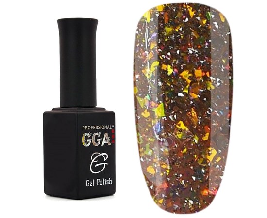 Изображение  Светоотражающий гель лак GGA Galaxy Reflective 10 мл № 01, нежно-золотой, Цвет №: 001