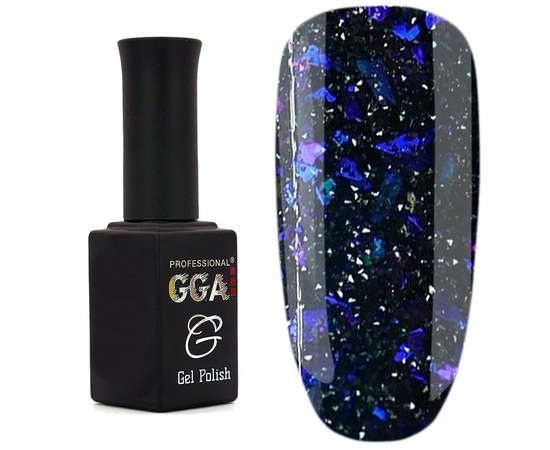Зображення  Світловідбивний гель лак GGA Galaxy Reflective 10 мл №03, синій, Цвет №: 003