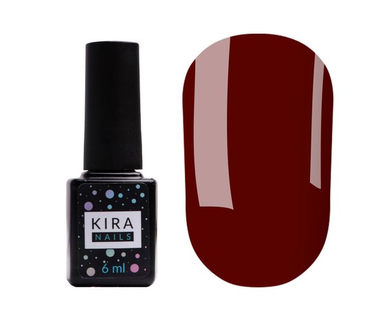 Зображення  Гель-лак Kira Nails №034 (темний червоний, емаль), 6 мл, Цвет №: 034