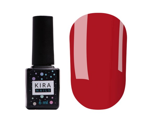 Зображення  Гель-лак Kira Nails №052 (світлий малиново-червоний, емаль), 6 мл, Цвет №: 052