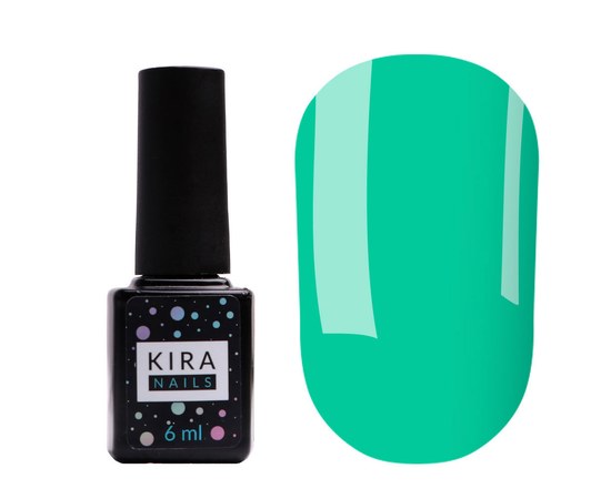 Изображение  Gel Polish Kira Nails No. 086 (green-turquoise, enamel), 6 ml, Color No.: 86
