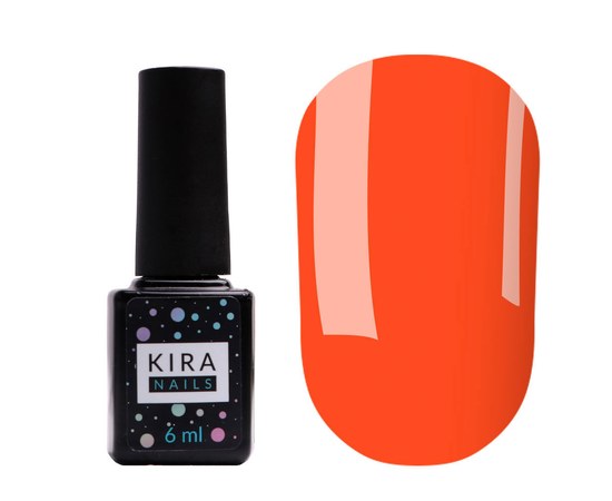 Изображение  Gel polish Kira Nails №107 (carrot, neon), 6 ml, Color No.: 107