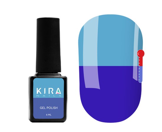 Зображення  Термо гель-лак Kira Nails №T23 (світло-синій, при нагріванні блідо-блакитний), 6 мл, Колір: 023