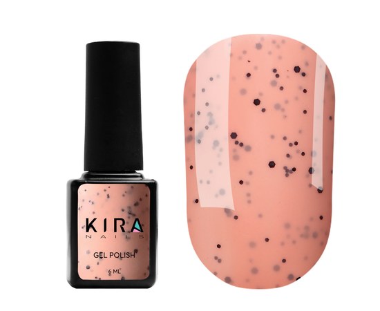 Изображение  Гель-лак Kira Nails Чиа Пудинг №005 Абрикос (с крошкой), 6 мл, Цвет: 005