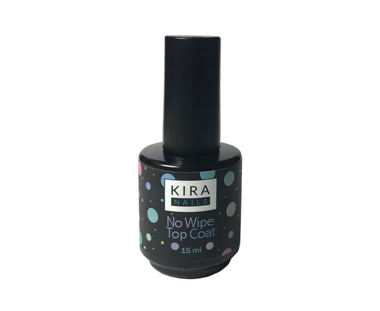 Зображення  Kira Nails No wipe Top Coat - закріплювач для гель-лаку БЕЗ липкого шару, 15 мл