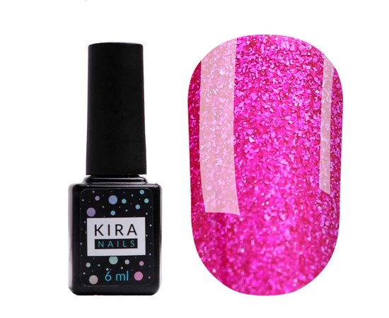 Зображення  Гель-лак Kira Nails 24 Karat №009 (рожевий з блискітками), 6 мл, Цвет №: 009