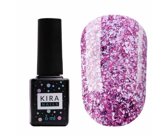 Изображение  Гель-лак Kira Nails Shine Bright №008 (розовый с блестками), 6 мл, Цвет №: 008