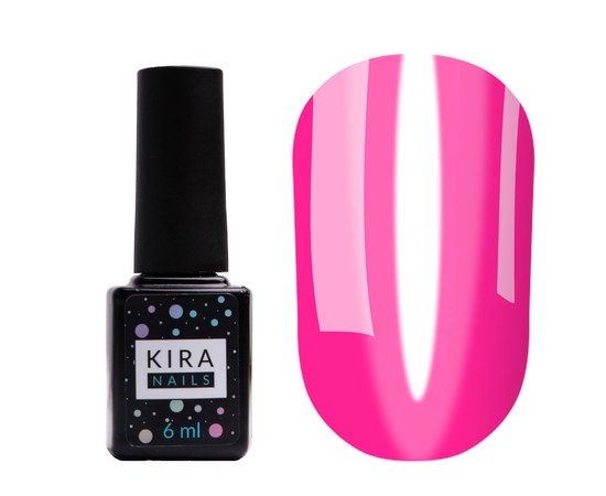 Зображення  Гель-лак Kira Nails Vitrage №V12 (рожевий кислотний, вітражний), 6 мл, Цвет №: 012