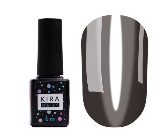 Изображение  Gel Polish Kira Nails Vitrage No. V18 (black, stained glass), 6 ml, Color No.: 18