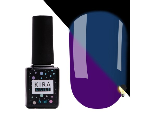 Изображение  Gel polish Kira Nails FLUO 009 (violet, fluorescent), 6 ml, Color No.: 9