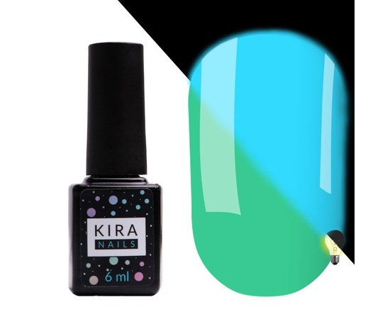 Изображение  Gel polish Kira Nails FLUO 011 (mint, fluorescent), 6 ml, Color No.: 11