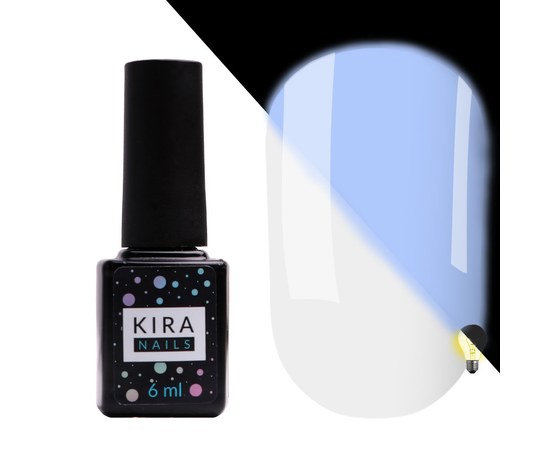 Изображение  Гель-лак Kira Nails FLUO 012 (белый, флуоресцентный), 6 мл, Цвет №: 012