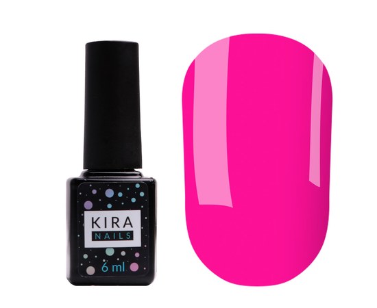 Изображение  Гель-лак Kira Nails №173 (неоново-розовый, эмаль), 6 мл, Цвет №: 173
