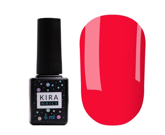 Зображення  Гель-лак Kira Nails №178 (яскравий рожево-червоний, емаль), 6 мл, Цвет №: 178
