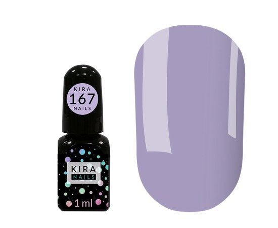 Изображение  Gel Polish Kira Nails Mini No. 167 (lavender tenderness, enamel), 1 ml, Color No.: 167
