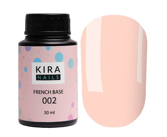 Изображение  Kira Nails French Base 002 (gentle peach), 30 ml, Volume (ml, g): 30, Color No.: 2