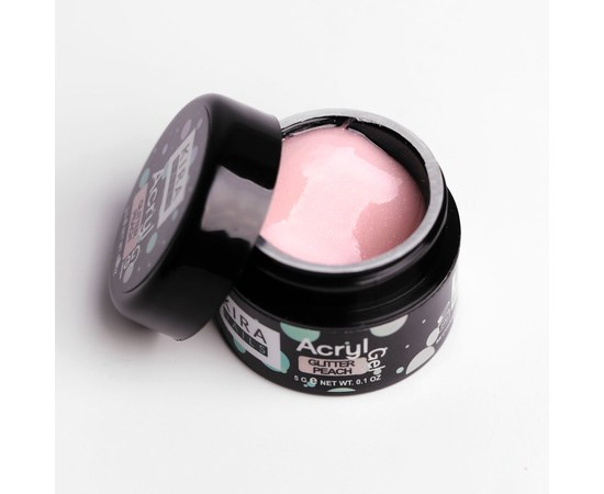 Изображение 2 Акрил-гель (полигель) для наращивания Kira Nails Acryl Gel Glitter Peach, 5 г