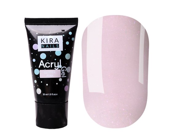 Изображение  Акрил-гель (полигель) для наращивания Kira Nails Acryl Gel - Glitter Pink, 30 г