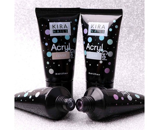 Изображение 2 Акрил-гель (полигель) для наращивания Kira Nails Acryl Gel - Glitter Pink, 30 г