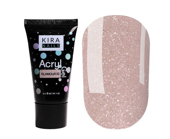 Изображение  Acrylic gel (polygel) for building Kira Nails Acryl Gel Glamor 02, 30 g