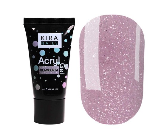 Изображение  Акрил-гель (полигель) для наращивания Kira Nails Acryl Gel Glamour 04, 30 г