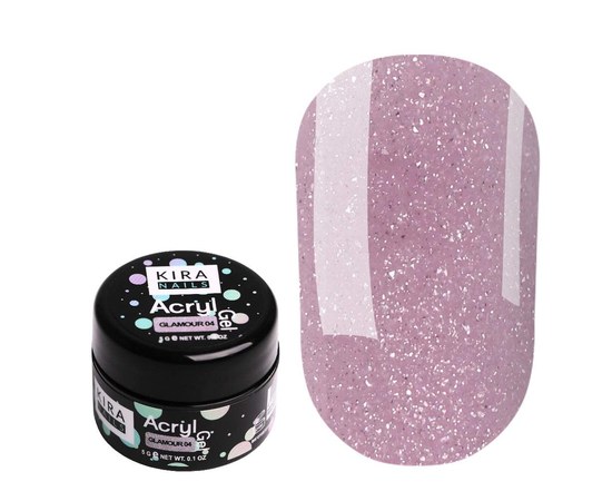 Изображение  Acrylic gel (polygel) for building Kira Nails Acryl Gel Glamor 04, 5 g