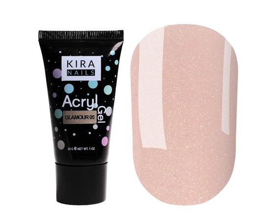Изображение  Acrylic gel (polygel) for building Kira Nails Acryl Gel Glamor 05, 30 g