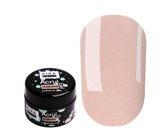 Изображение  Acrylic gel (polygel) for building Kira Nails Acryl Gel Glamor 05, 5 g