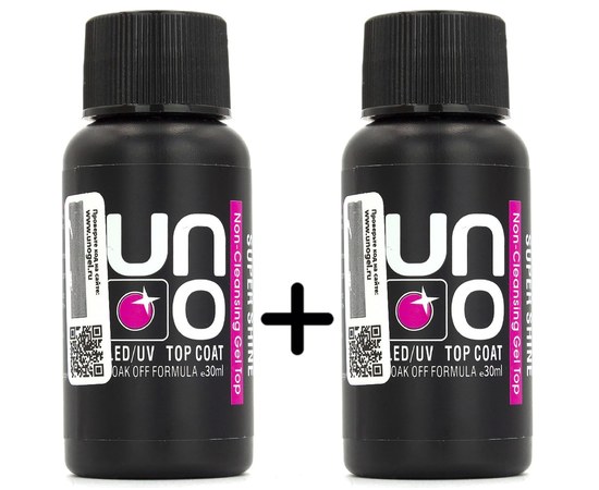 Изображение  UNO Top Set 30 + 30 ml Super Shine Non-Cleansing Gel Top