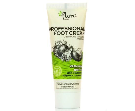 Изображение  Cream-gel for legs professional Flora 75 ml, to eliminate swelling and pain, Lysoform