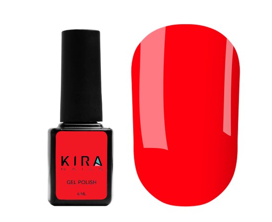 Изображение  Гель-лак Kira Nails №178 (яркий розово-красный, эмаль), 6 мл, Цвет: 178