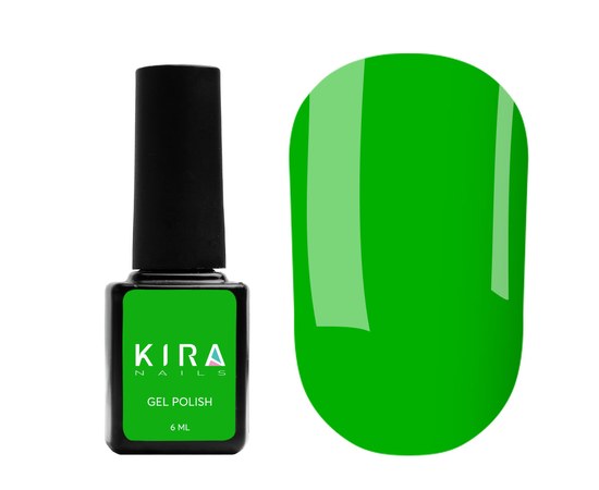 Изображение  Гель-лак Kira Nails №181 (травяной зеленый, эмаль), 6 мл, Цвет: 181